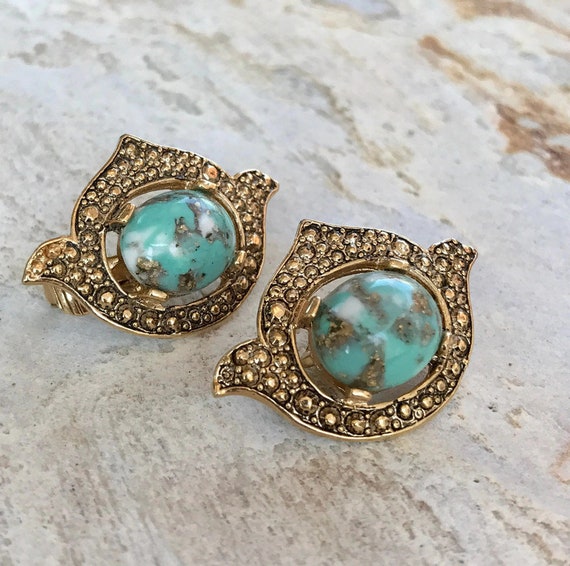 Vintage Sarah Coventry Clip Earrings, Remembrance… - image 1