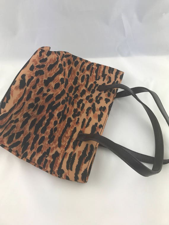 Vintage Leopard Print  Bag, Small Tote Bag, Small… - image 3