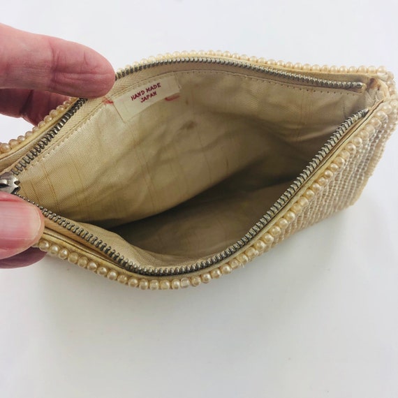 Vintage Beaded Clutch Evening Bag, Zippered Beade… - image 10