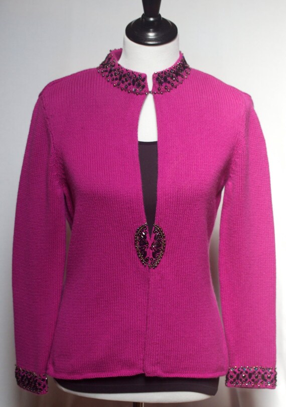 dressy pink cardigan