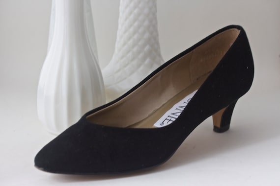 black suede pumps 2 inch heel