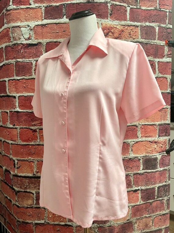Vintage Womens Short Sleeve Pink 