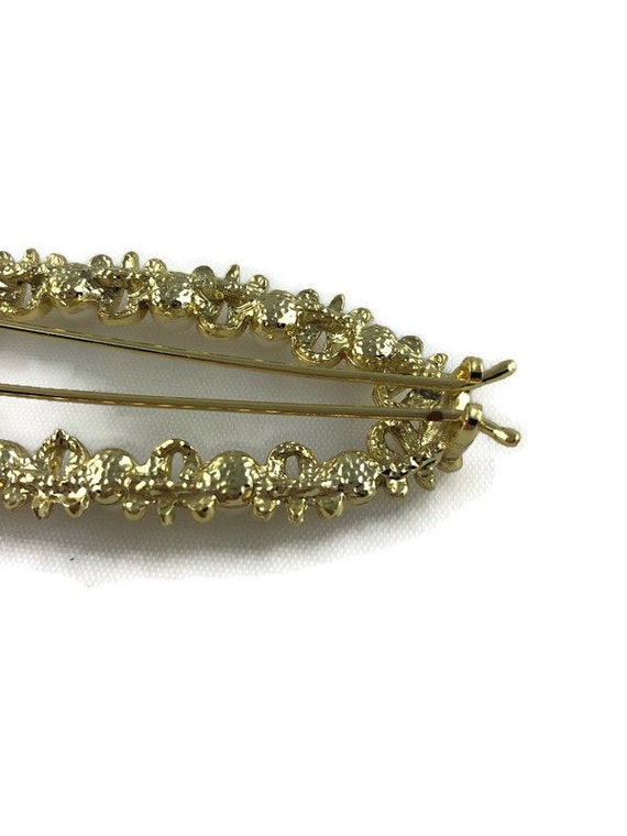 Vintage Faux Pearl Hair Barrette Clip, Bridal Hai… - image 3