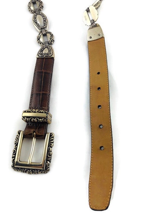 Vintage Womens Brighton Leather and Ornate Silver… - image 7