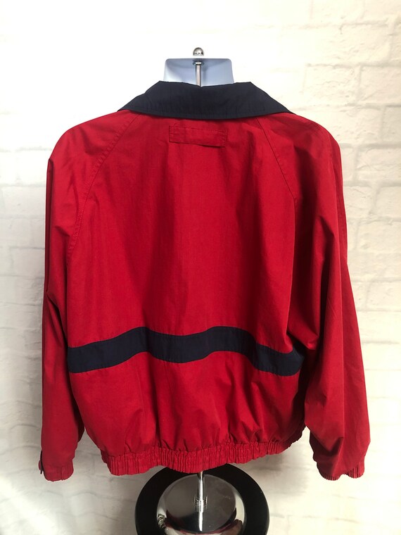 Vintage Mens Red Windbreaker Jacket, Lightweight Jack… Gem