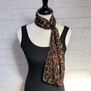 Vintage Long Sheer Animal Print Scarf image 4