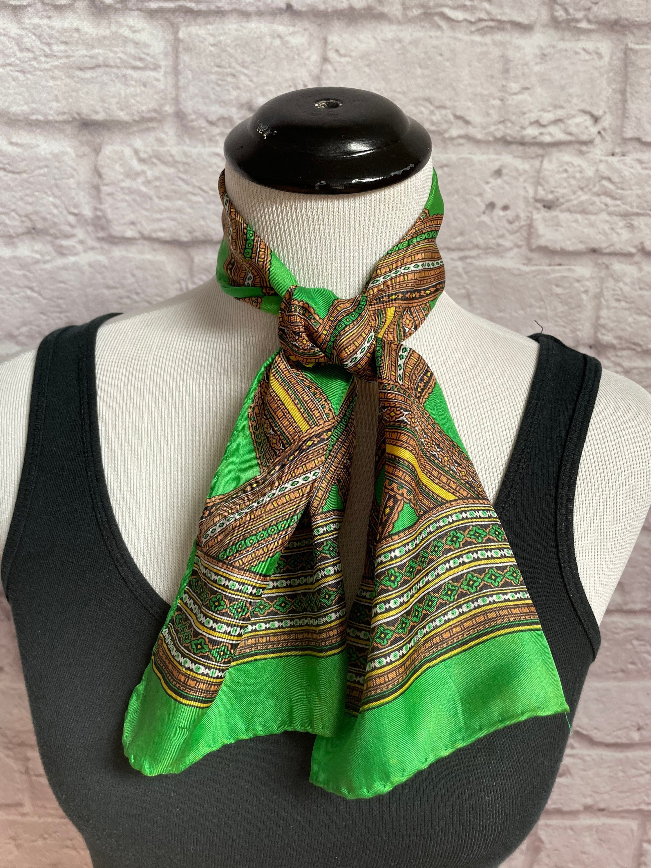 Vintage Silk Scarf Head Wrap