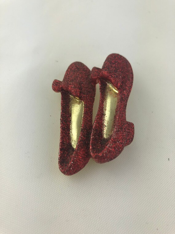 Vintage AJG Ruby Slippers Brooch Pin, Wizard of O… - image 7