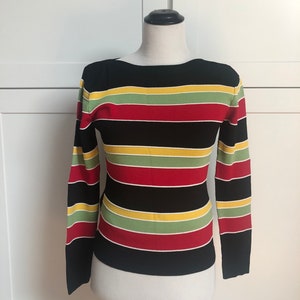 Vintage Bacci Womens Colorful Striped Shirt