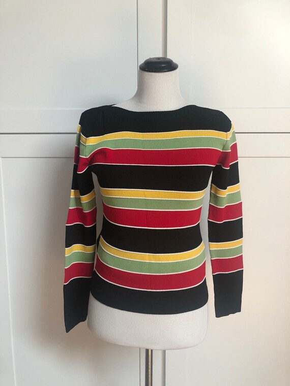 Vintage Bacci Womens Colorful Striped Shirt