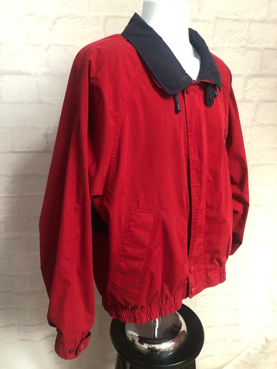 Vintage Mens Red Windbreaker Jacket, Lightweight … - image 6