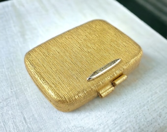 vintage Revlon Compact Mirror, Gold Tone Compact avec strass, Love Pat, Purse Mirror, Meilleur cadeau pour elle