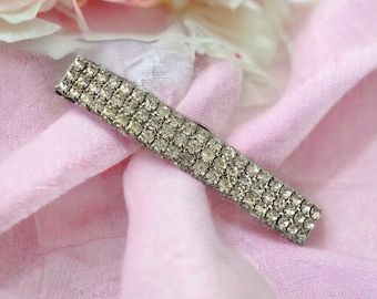 Vintage French Rhinestone Barrette Clip