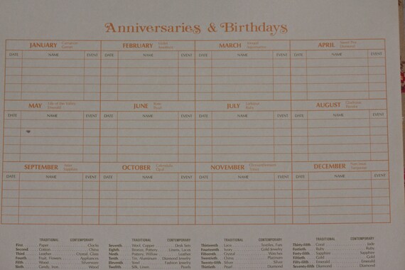 Vintage Day Brighteners 1982 Engagement Calendar by Current - Etsy