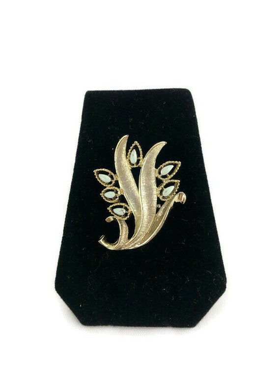 Vintage Midcentury Brooch,  Leaf Brooch Pin, Gold 