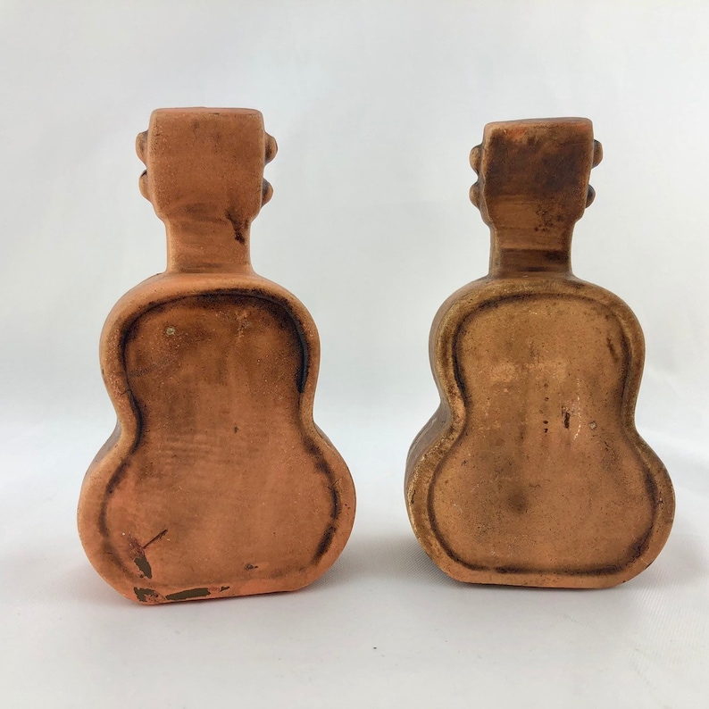 Vintage Grand Ole Opry Guitar Salt and Pepper Shakers Music Theme Decor Ceramic Salt and Pepper Shakers