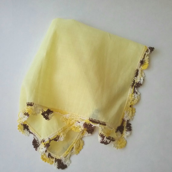 Vintage Embroidered Handkerchief, Flower Girl Han… - image 2