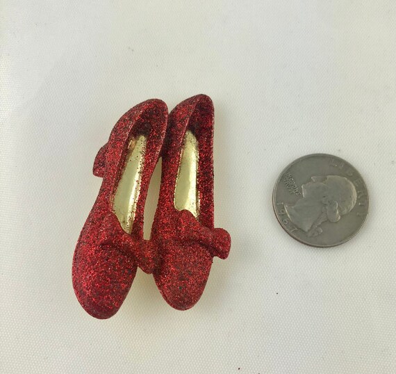 Vintage AJG Ruby Slippers Brooch Pin, Wizard of O… - image 4