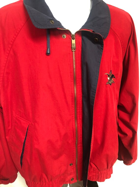 Vintage Mens Red Windbreaker Jacket, Lightweight … - image 4