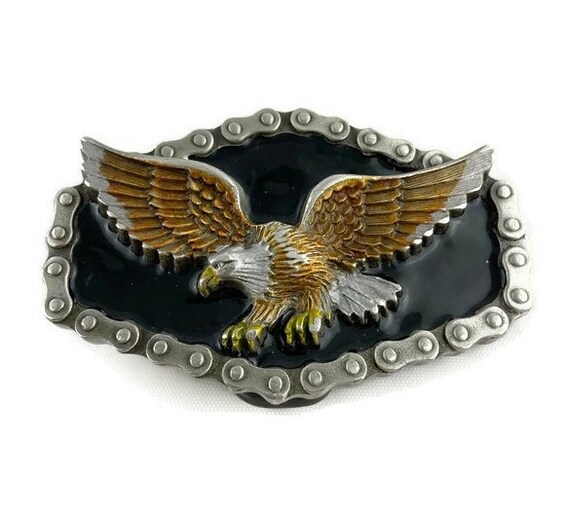 Vintage Great American Chicago Buckle, Bald Eagle… - image 1