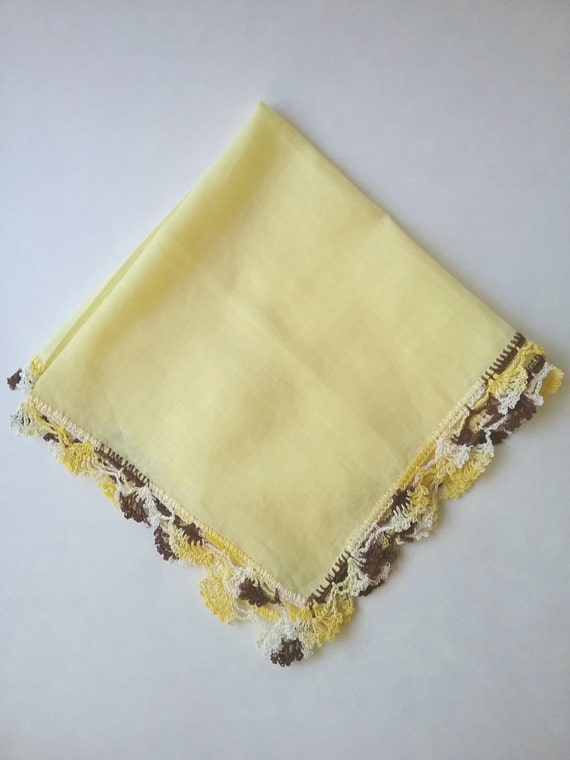 Vintage Embroidered Handkerchief, Flower Girl Han… - image 1