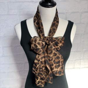 Vintage Long Sheer Animal Print Scarf image 3