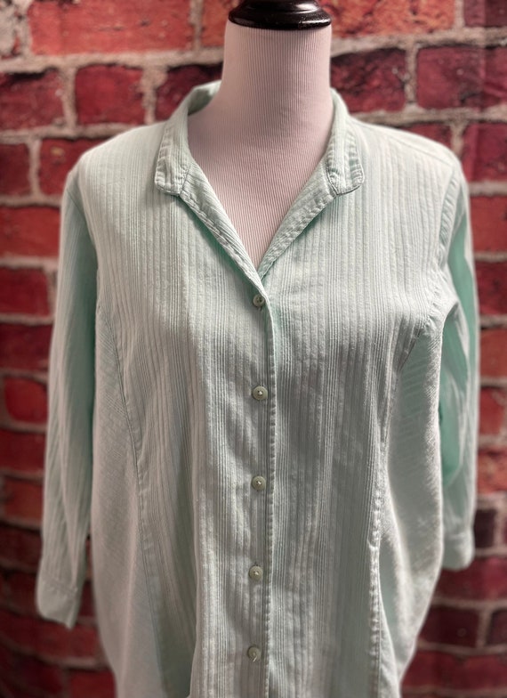 Vintage Womens Denim Company Green Cotton Blend B… - image 2