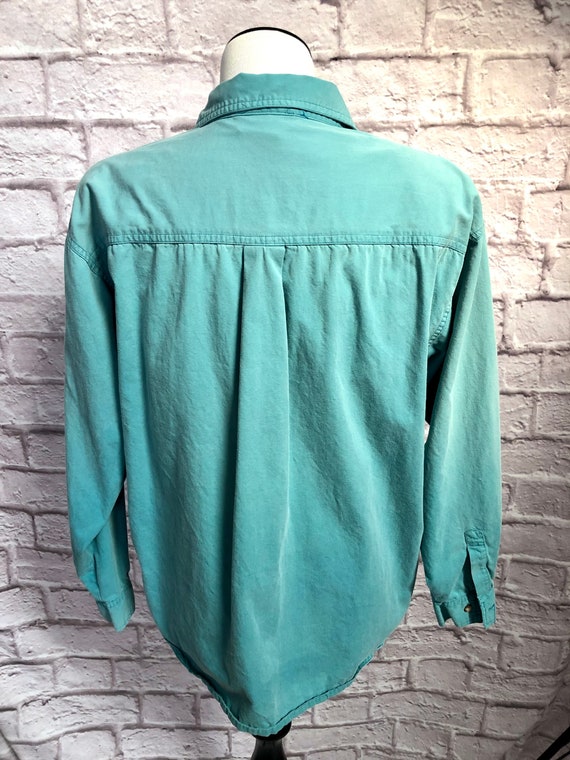 Vintage Clementine Womens Long Sleeve Green Cotto… - image 3