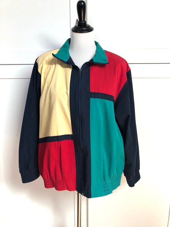 vintage colour block jacket