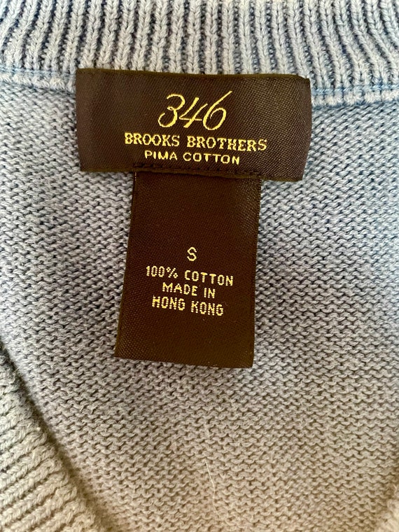 Vintage Womens Brooks Brothers 346, Blue Argyle V… - image 6