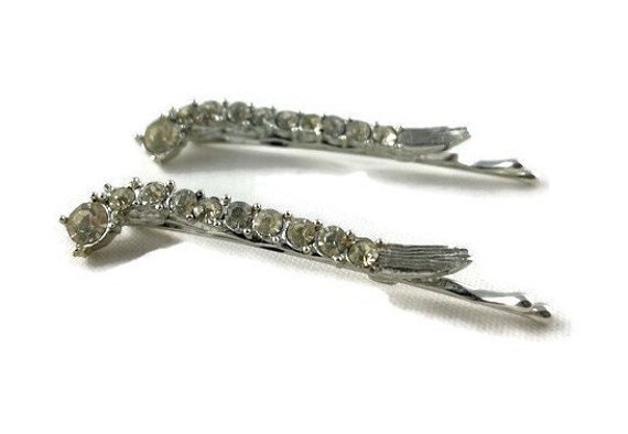 Vintage Rhinestone Hair Pins, Wedding Hair Pins, … - image 6