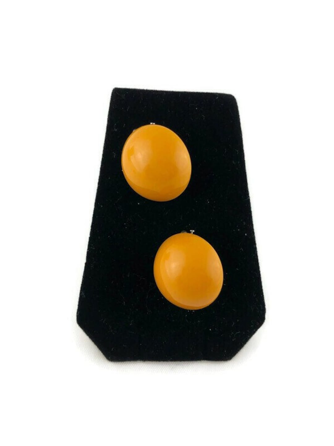 Vintage Yellow Button Earrings, Spring Earrings for Her, Retro Clip ...
