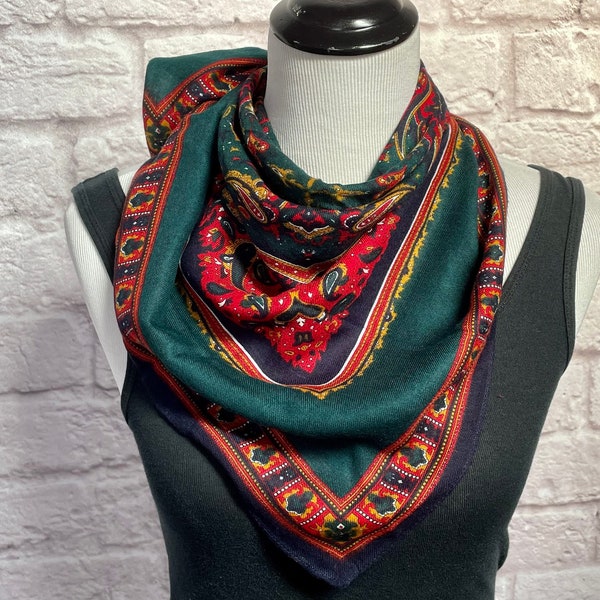 Green Paisley Scarf - Etsy