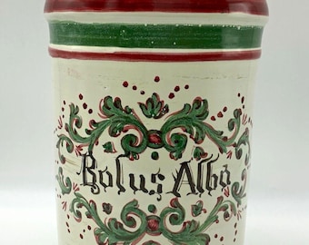 Apoteksburk med lock "Bolus Alba" importerad från Italien A. Select 9,025 tum