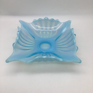 Fostoria Heirloom Blue Opalescent Shallow Bowl 7 Inches MCM