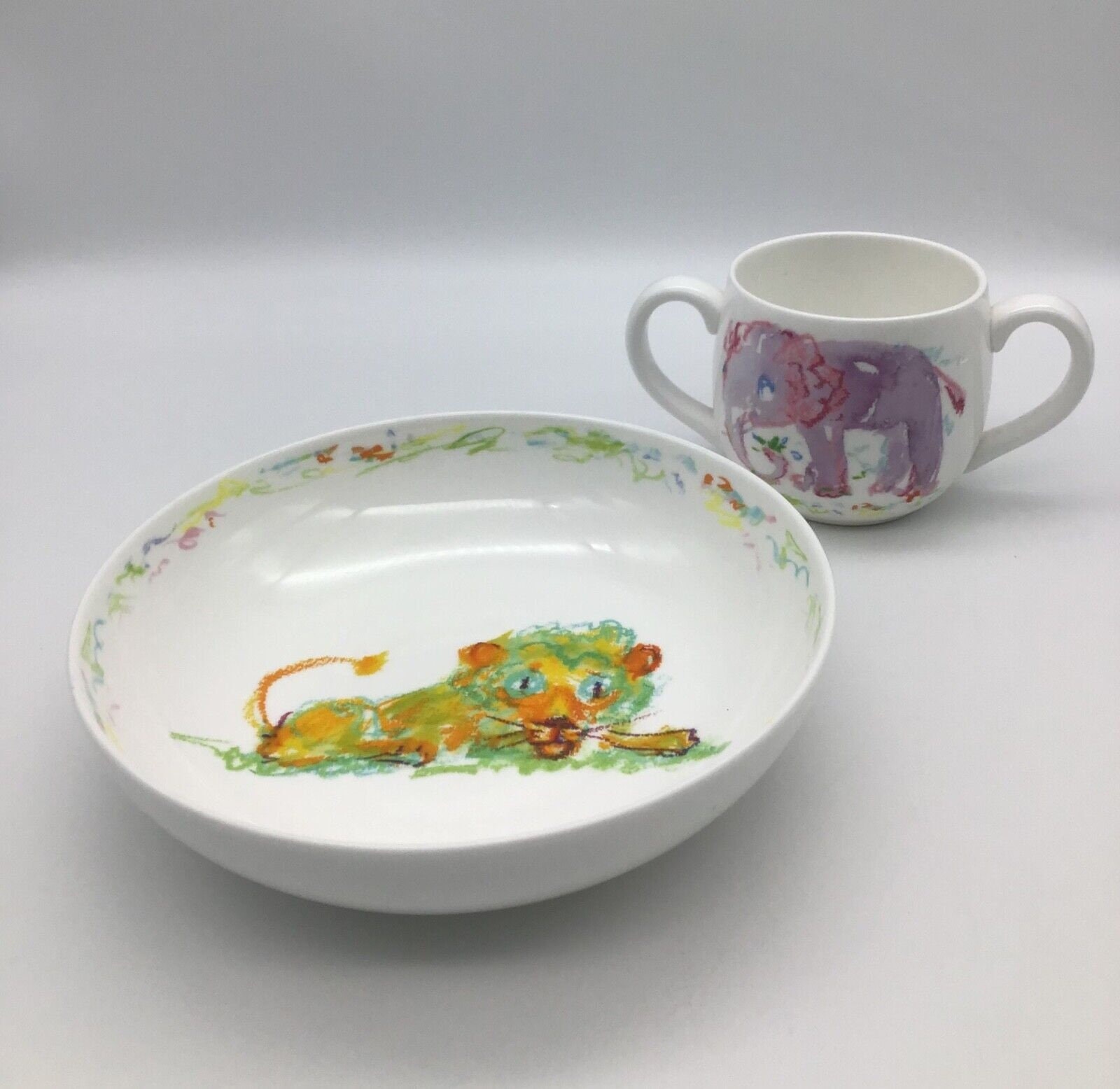 TIFFANY CO. Tiffany Jungle Childs Cup and Plate Set 2002 Made in England Etsy Australia