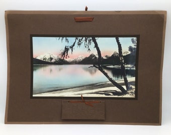 T.J. Hileman Among The Glaciers Hand Colored Gelatin Print Photo Calendar 1920