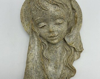 Madonna Jungfru Maria Vägghängare Figur Tillverkad Med Pinatubo Askafall 8,50 Inches