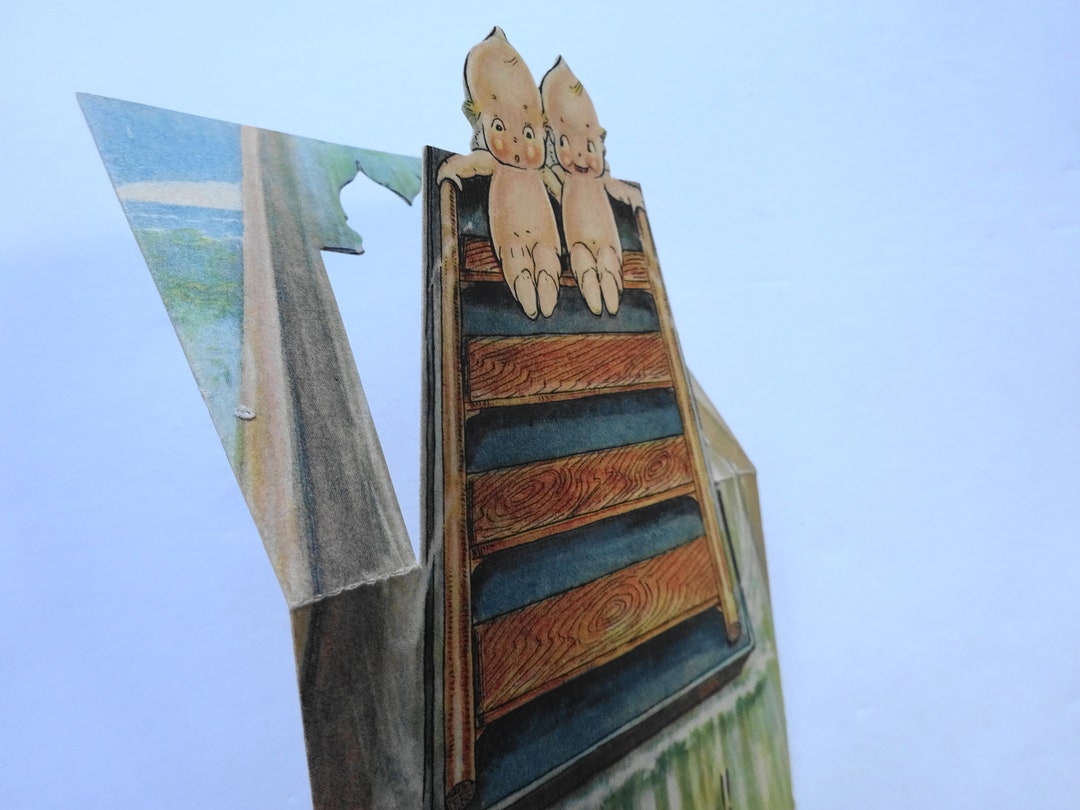 Antique Rose O'neill Kewpie Klever Kard Easel Postcard Etsy