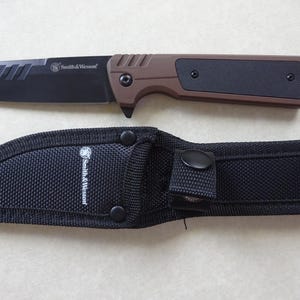 Vintage Smith & Wesson Tanto Blade Hunting Knife Sheath