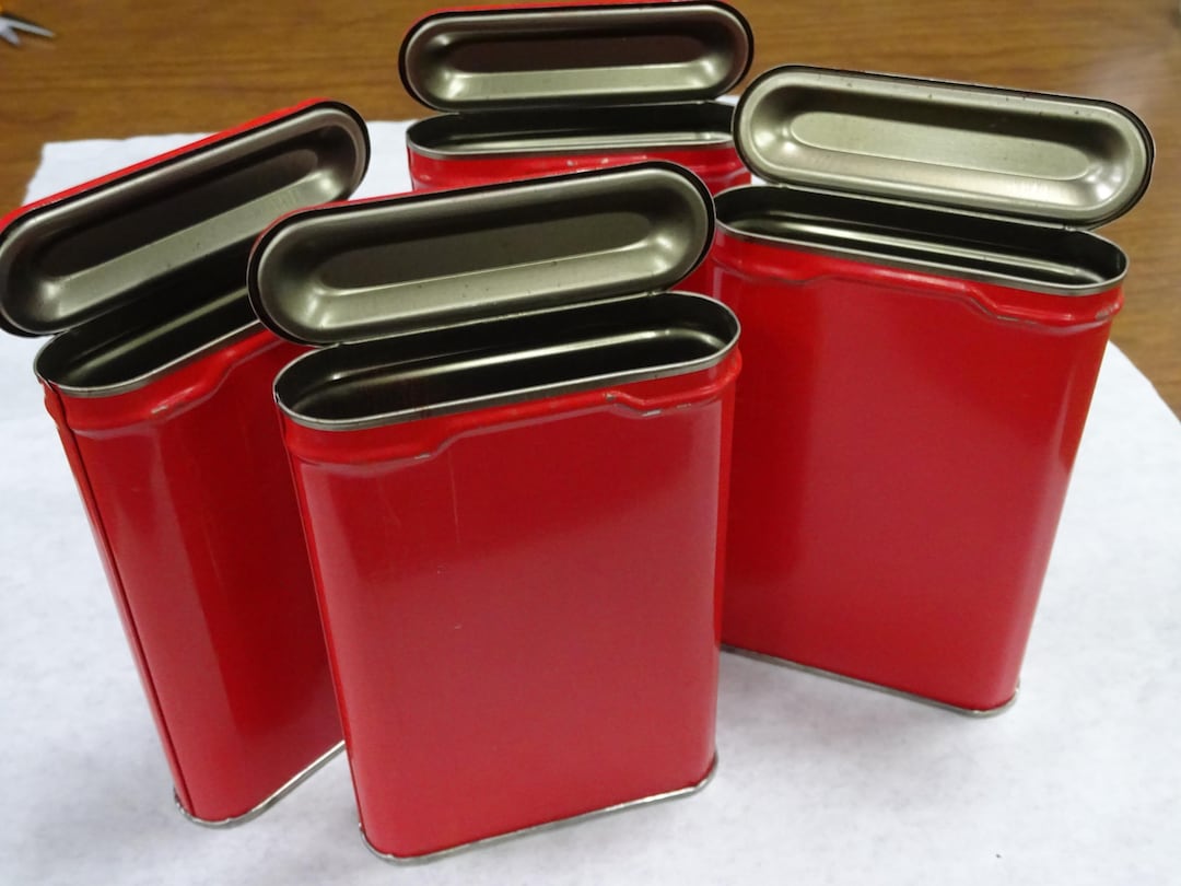 Four Vintage M-T Red Pocket Tins 1-5/8 OZ - Etsy