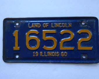 1960 Illinois Motorcycle License Plate