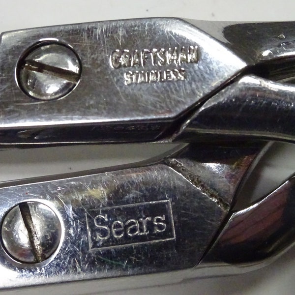Vintage Scissor Lot of 3 pair Craftsman & 1 Sears Sewing Scissors
