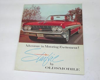 1961 Oldsmobile Starfire Convertible Double Fold Out Brochure