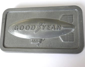 Vintage Goodyear Blimp Belt Buckle 1974 Made in USA
