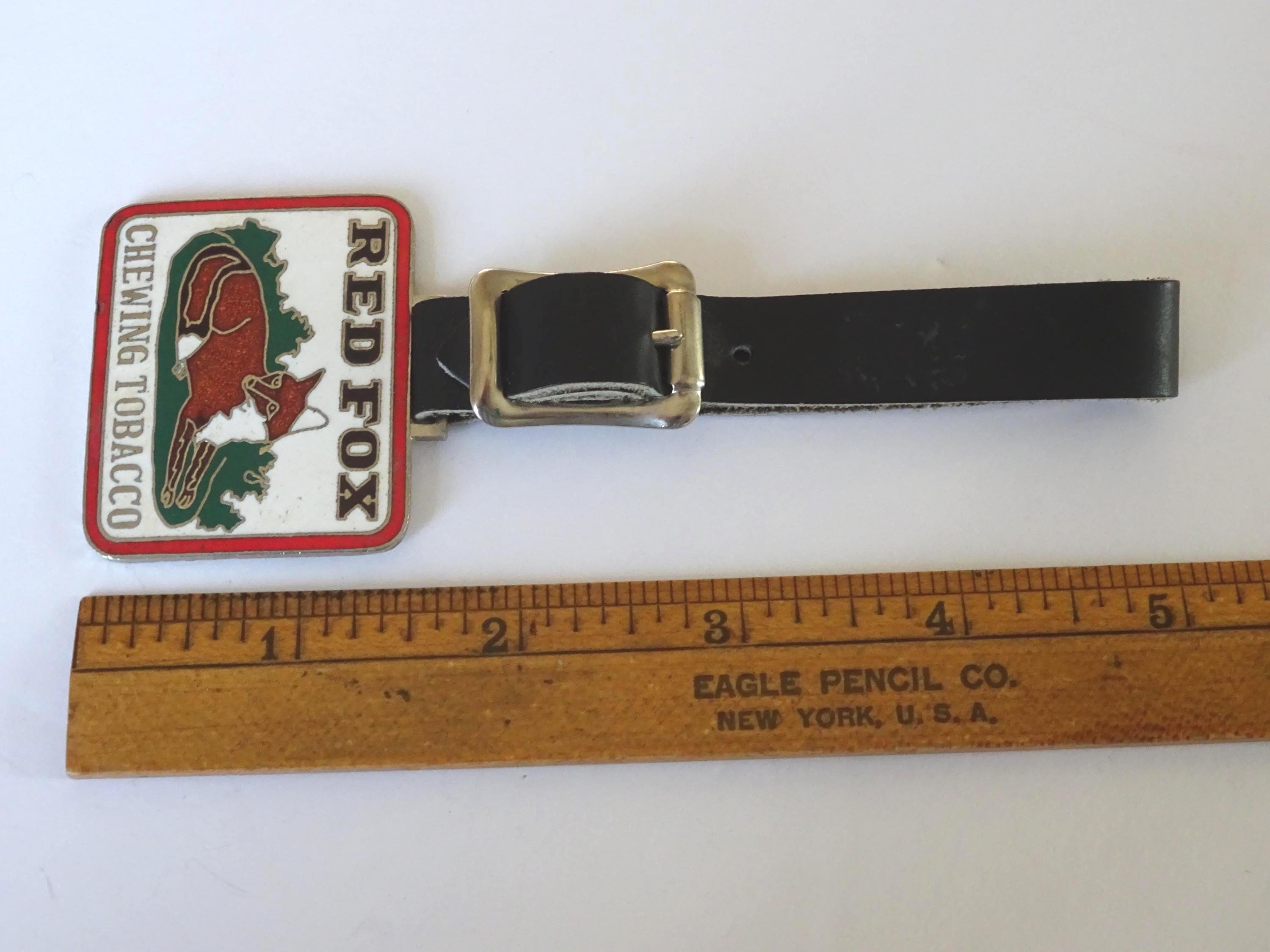 red fox chewing tobacco Vintage Watch Fob Stoker's Red Supreme Loose Leaf