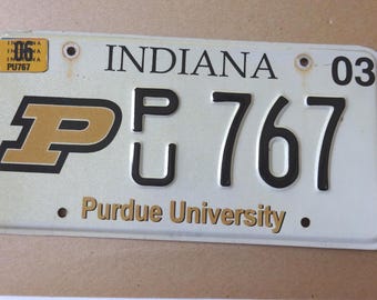 Vintage Purdue University Indiana License Plate 2003