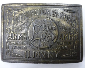 Boucle de ceinture publicitaire pour munitions Remington & Sons Arms