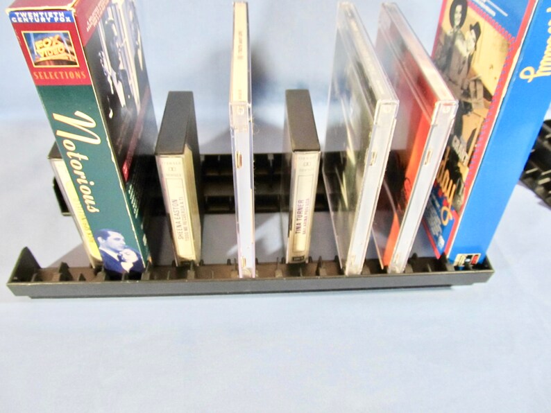 CD Cassette Tape or VHS Video Cassette Storage Rack Rails 2 Etsy