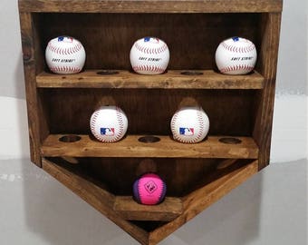 Home Plate Baseball Holder Shelf coaches gift baseball fan ...